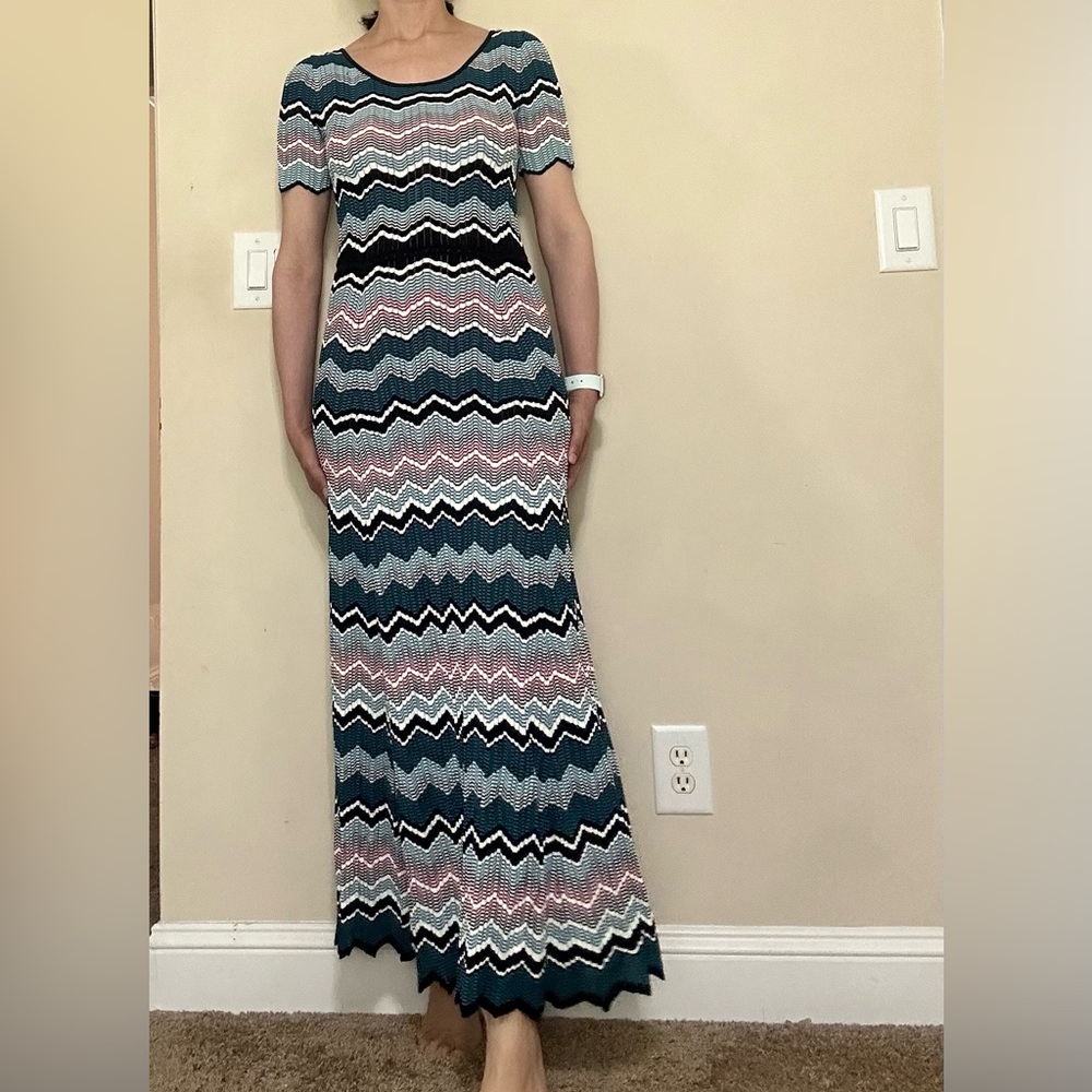 Sandro Paris Striped Maxi Knit Dress